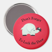 Vergeet niet de deur op slot te doen magneet (Voorkant / Achterkant)