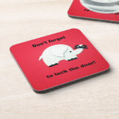 Vergeet niet de deur op slot te doen. onderzetter (Linkerzijde)