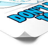 Vergeet niet de flosse cartoon tand te flossen poster (Hoek)