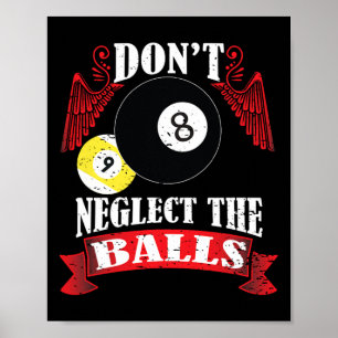 Vergeet niet de grappige biljart pool spelers gesc poster