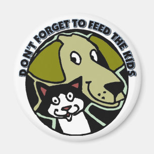 Vergeet niet de kinderen te voeden magneet