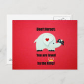 Vergeet niet: de koning houdt van je! briefkaart (Voorkant / Achterkant)