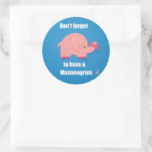Vergeet niet een Mammogram te hebben. Ronde Sticker (Tas)