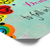 Vergeet niet eerst verliefd op jezelf te herfsten poster (Hoek)