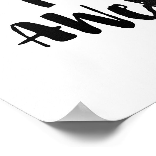 Vergeet niet geweldige te zijn poster (Hoek)