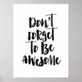 Vergeet niet geweldige te zijn poster (Voorkant)