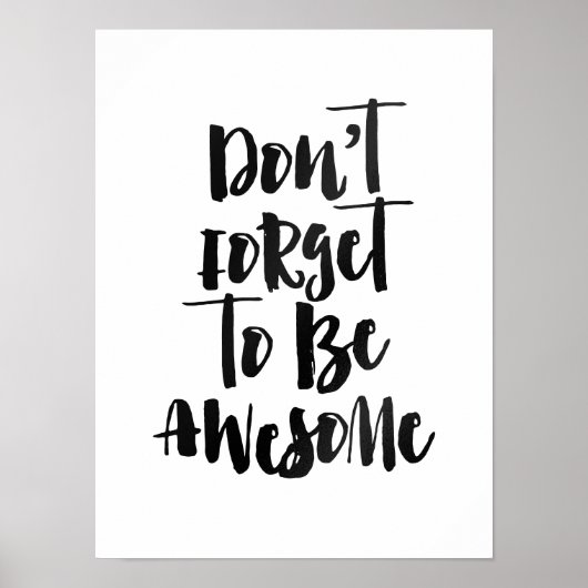 Vergeet niet geweldige te zijn poster (Voorkant)