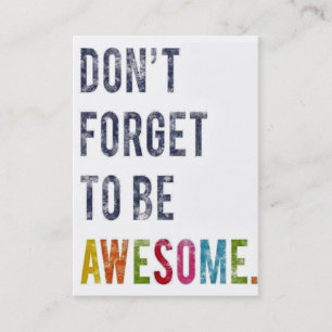 Vergeet niet Geweldige Visitekaartje aan te passen