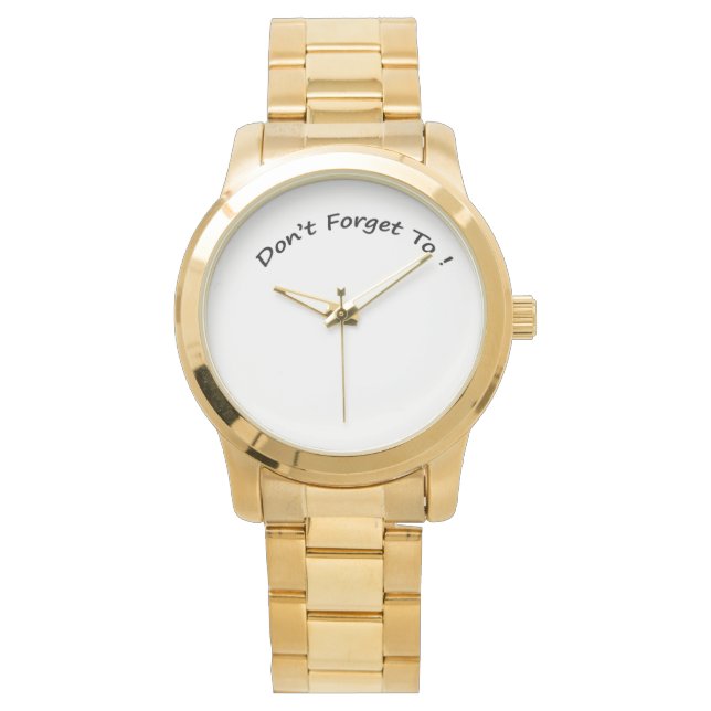 Vergeet niet - Herenhorloges. Horloge (Voorkant)