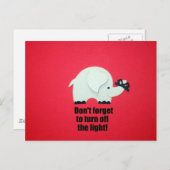Vergeet niet het licht uit te schakelen! briefkaart (Voorkant / Achterkant)