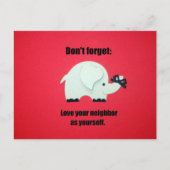 Vergeet niet: hou van je buurman als jezelf briefkaart (Voorkant)