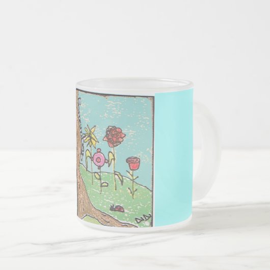 Vergeet niet, ik hou van je, mok. matglas koffiemok (Voorkant rechts)