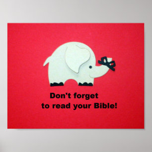 Vergeet niet je Bijbel te lezen! Poster