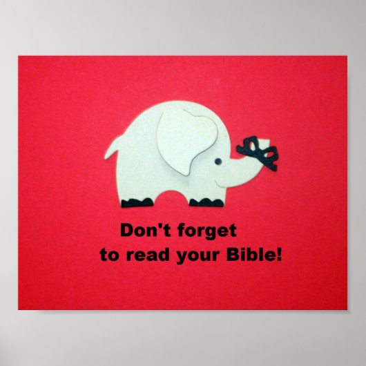 Vergeet niet je Bijbel te lezen! Poster (Voorkant)
