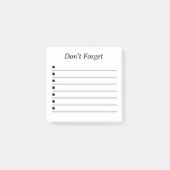 Vergeet niet kleverige noten post-it® notes (Voorkant)