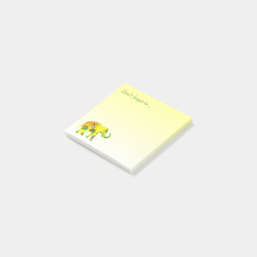 Vergeet niet... met mooie olifant post-it® notes (Schuin)
