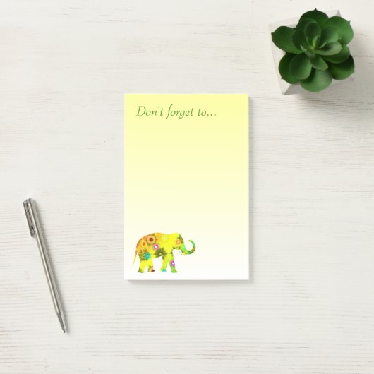 Vergeet niet... met mooie olifant post-it® notes (Kantoor)
