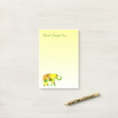 Vergeet niet... met mooie olifant post-it® notes (Op bureau)