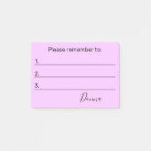 Vergeet niet naar of Jouw tekst Post-it® Notes (Voorkant)