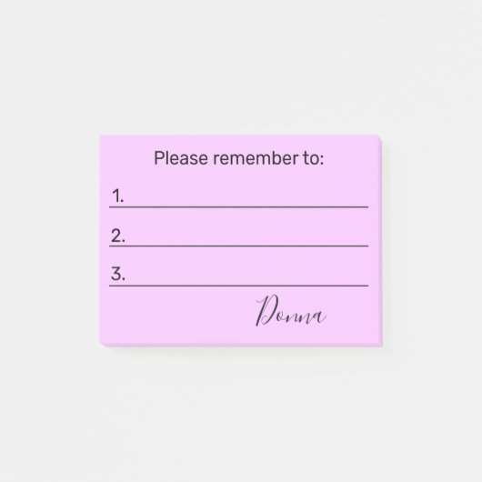 Vergeet niet naar of Jouw tekst Post-it® Notes (Voorkant)