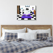 Vergeet niet om Cat Canvas Art van Bihrle te schep (Insitu (Slaapkamer))