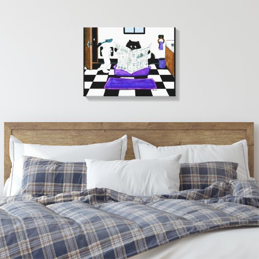 Vergeet niet om Cat Canvas Art van Bihrle te schep Afdruk (Insitu (Slaapkamer))
