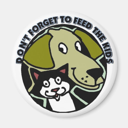 Vergeet niet om de kinderen te voeden magneet (Voorkant)