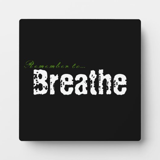 Vergeet niet om... de Plaque te verbreken Fotoplaat (Voorkant)