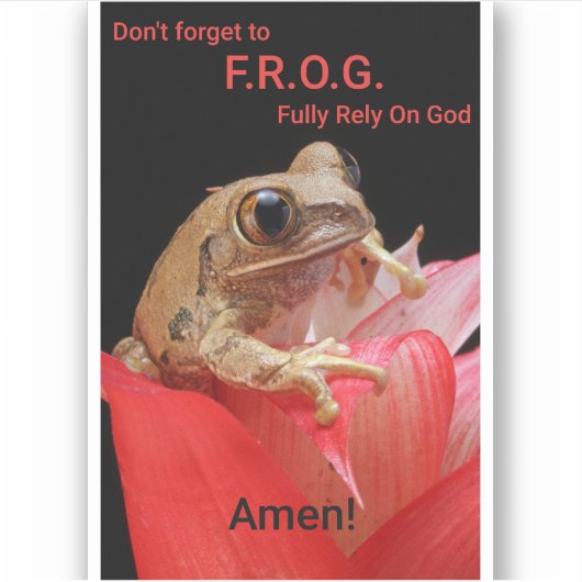 Vergeet niet om F.R.O.G. volledig te vertrouwen op Sticker (Voorkant)