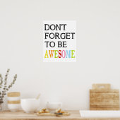 Vergeet niet om geweldige poster voor afdrukken te (Keuken)