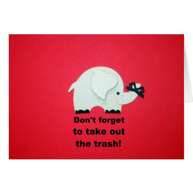 Vergeet niet om het afval uit te pakken (Voorkant Horizontaal)