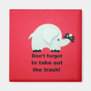 Vergeet niet om het afval uit te pakken magneet