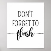 Vergeet niet om het Poster van het badkamer te spo (Voorkant)