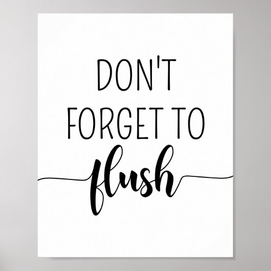 Vergeet niet om het Poster van het badkamer te spo (Voorkant)