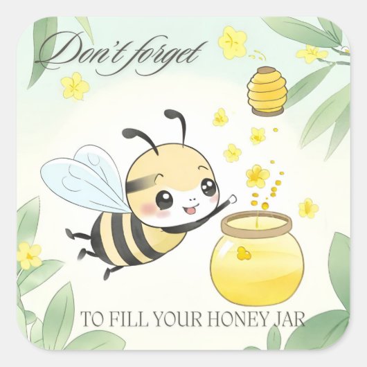 Vergeet niet om je Honey Jar Sticker te vullen (Voorkant)