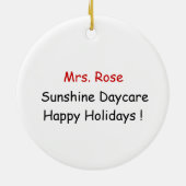 Vergeet niet om mijn leraar lief te hebben! keramisch ornament (Achterkant)