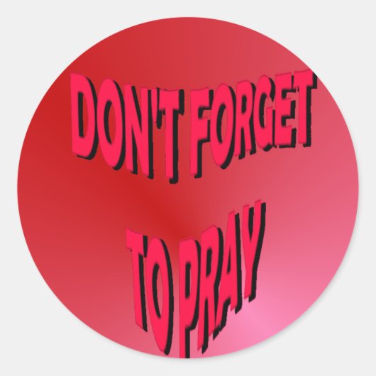 Vergeet niet om Stickers te bidden (Voorkant)