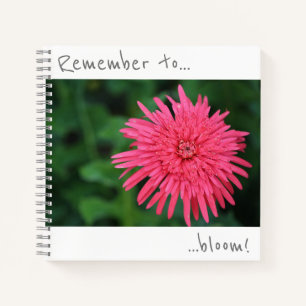 Vergeet niet om te bloeien Pink Chrysanthemum Noti Notitieboek