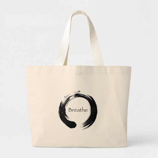 Vergeet niet om te Breathe! Grote Tote Bag (Voorkant)