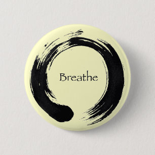 Vergeet niet om te Breathe! Ronde Button 5,7 Cm