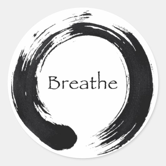 Vergeet niet om te Breathe! Ronde Sticker (Voorkant)