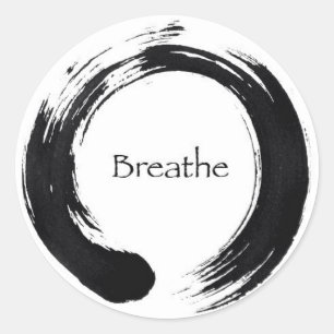 Vergeet niet om te Breathe! Ronde Sticker