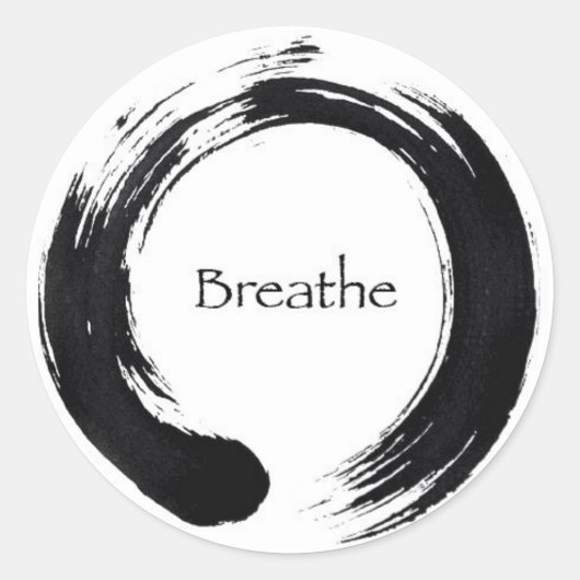 Vergeet niet om te Breathe! Ronde Sticker (Voorkant)
