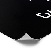 Vergeet niet om te dansen in het Moonlight Black R Poster (Hoek)