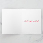 Vergeet niet om te feesten, Sleepy Hippo Verjaarda Kaart (Binnen)