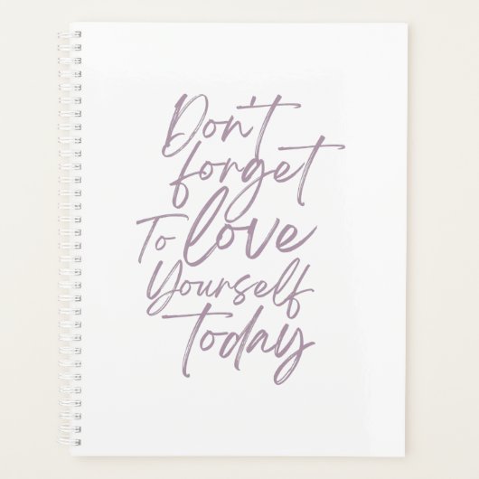 Vergeet niet om van jezelf te houden vandaag de pl planner (Voorkant)