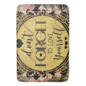 Vergeet niet om van jezelf te houden, zwarte zwijn badmat (Voorkant Verticaal)