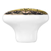 Vergeet niet om van jezelf te houden, zwarte zwijn keramische knop (Zijkant)