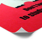 Vergeet niet om voor de test te studeren! poster (Hoek)