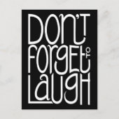 Vergeet niet om wit Briefkaart te lachen (Voorkant)